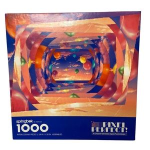 SPRINGBOK Jigsaw Puzzle Pixel Perfect Vintage 1000 Piece 90’s Abstract Sky
